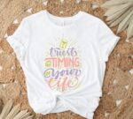 Trust The Timing Tee, Positive Shirt, Inspirational Shirt, Motivational Tee, Retro Shirt For Women Graphic Tees, Best Friend Gift For Her.