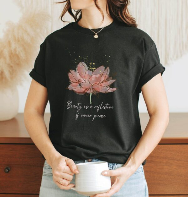 Beauty And Floral Shirt, Positive Shirt, Inspirational Shirt, Motivational Tee, Yoga Shirt For Women Graphic Tees, Best Friend Gift For Her.