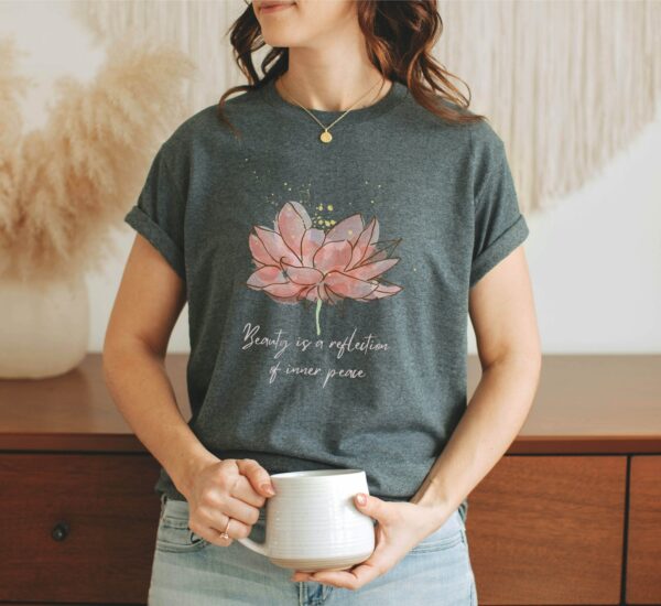 Beauty And Floral Shirt, Positive Shirt, Inspirational Shirt, Motivational Tee, Yoga Shirt For Women Graphic Tees, Best Friend Gift For Her.