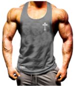 The Cross Vest Small Gym Clothing Bodybuilding Weight Training Lifting Workout Exercise Fitness Boxing Martial Arts Mma Gymwear Men Tank Top