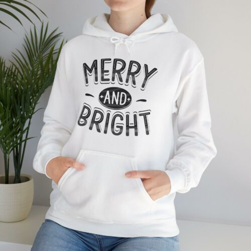 Merry And Bright Hoodie, Christmas Hoodie, Family Christmas Hoodie, Christmas Hoodies For Women, Merry Christmas Hoodie