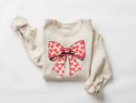 Valentine'S Day Valentine'S Day Heart Coquette Bow Shirt, Retro Valentine Shirt, Valentine'S Day Shirt, Valentine'S Day Bow Shirt